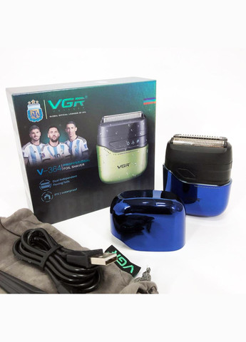 Електробритва V-364 BLUE шейвер VGR (364664343)
