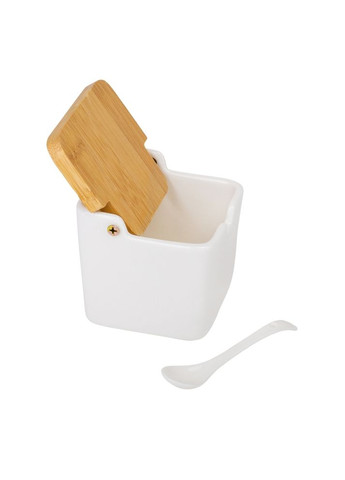 Набор емкостей (2 шт) для хранения на бамбуковой подставке, 20 см No Brand (322193584)