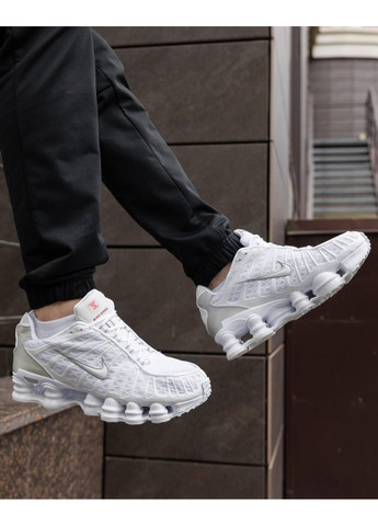 Білі Осінні кросівки чоловічі nike shox tl white найк шокс тл No Brand