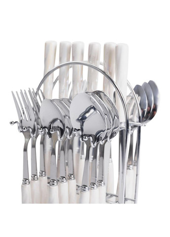 Набор столовых приборов на подставке 24 предмета столовый набор на 6 персон с серебром HP-20-50 (A-033746) Yiwu (352274594)