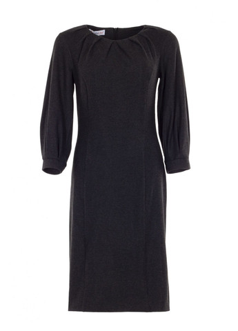 Темно-серое платье трикотажное с защипами (ll204270191) LadyLike