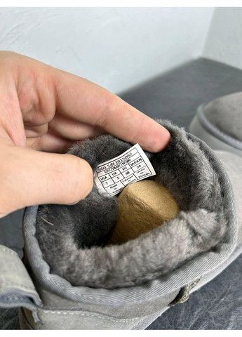 Серые угги ugg ultra mini platform grey (замша) No Brand
