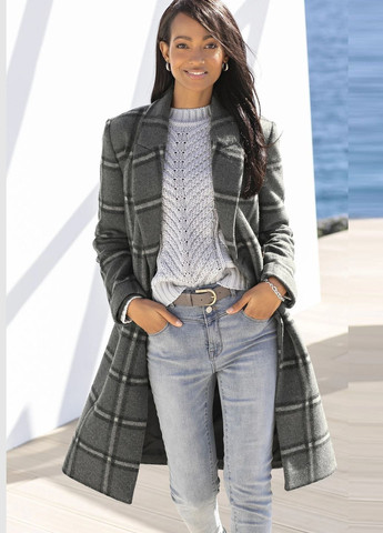 Темно-сіре демісезонне Пальто Lascana