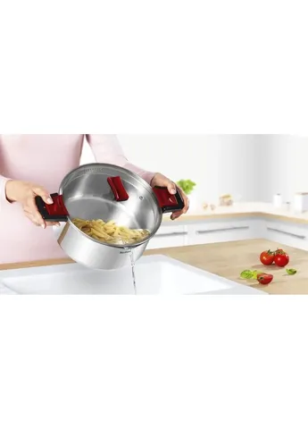 Набір кухонного посуду CookClip, 10 предметів, з нержавіючої сталі, бакелітовими ручками та скляними кришками. Tefal (397065990)