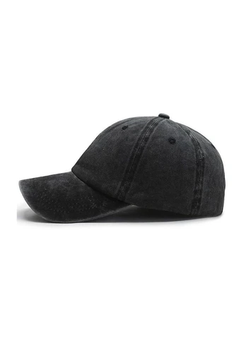 Кепка ретро стиль з ефектом потертості чорного кольору (NR0263_1) No Brand (371772637)