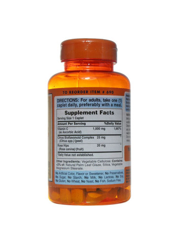 Вітамін С, аскорбінова кислота та біофлавоноїди, Puritian's Pride, 1000 мг, 100 капсул Puritans Pride (366547915)
