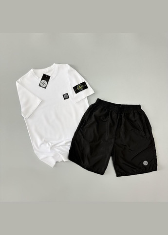 Стильный мужской летний костюм Stone Island белый No Brand (342120255)