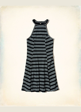 Чорний демісезонний сукня жіноча - сукня hc6749w Hollister