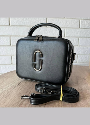 Стильная женская мини сумочка через плечо Marc, каркасная сумка черная белая Jacobs (362412086)