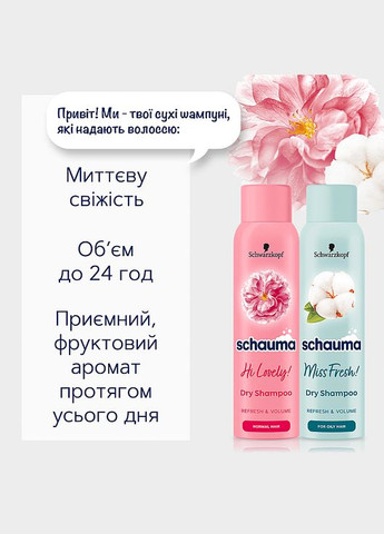 Сухий шампунь для жирного волосся Miss Fresh Dry Shampoo 150ml (700007-145450) Schauma (368667996)