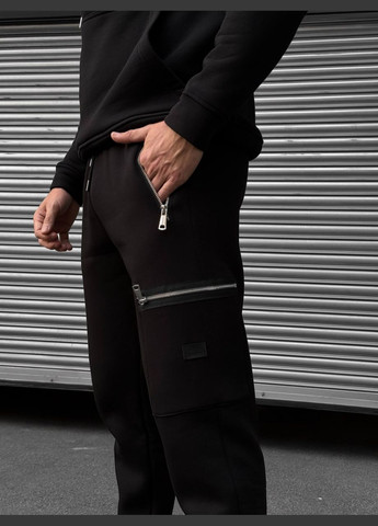 Черные спортивные, повседневный зимние брюки Vakko