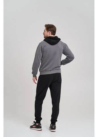 Спортивный костюм мужской ТРОЙКА весна осень HW CLUB с кофтой на замке + футболка серый черный Handy Wear (293275160)