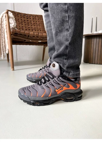 КРОСІВКИ ЖІНОЧІ NIKE TN GREY ORANGE НАЙК ТН АІР МАКС ПЛЮС СІРІ No Brand сірі демісезони (391943864)
