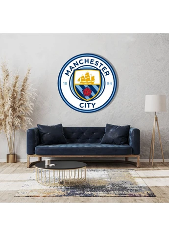 Дерев'яне панно Манчестер Сіті Manchester City 90х90 см Decart (360612965)