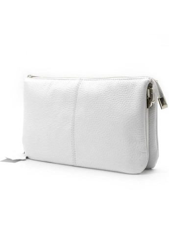 Жіночий клатч із ремінцем через плече, білий 70570201 Grande Pelle (298684413)