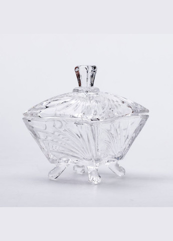 Сахарница с крышкой 7.5×7.5×9 см ваза сахарница стеклянная HP-4-117 Yiwu (329375962)