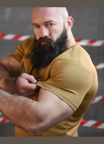 Тактична футболка потовідвідна З Богом за Україну койот No Brand (317640916)