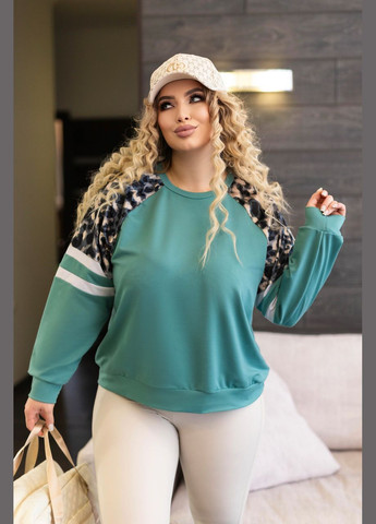 Фісташковий жіночий світшот із вставками Fashion Girl (300850192)