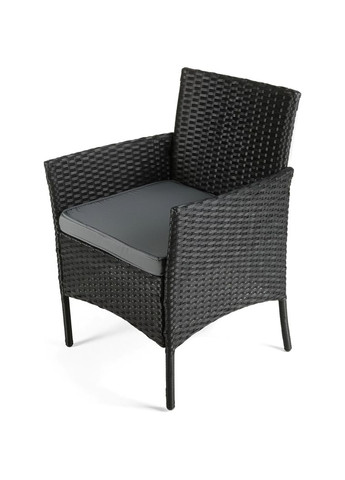 Садові меблі LUXURY стіл та 2 стільці чорно-графітові Outtec (303126680)