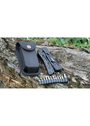 Мультитул G202B Black - багатофункціональний інструмент з набором біт, 24 функції Ganzo (363132369)