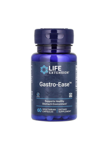 Добавка Gastro-Ease™- 60 vcaps Life Extension (285787786)