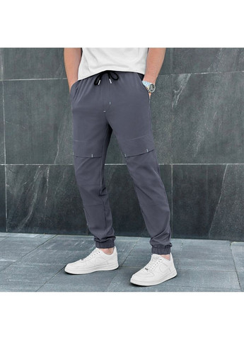 Графитовые повседневный демисезонные джоггеры брюки Pobedov