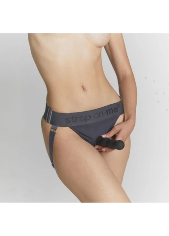 Трусики для страпона HARNAIS LINGERIE UNIQUE, One Size, сірі, One size Strap-On-Me (395734106)