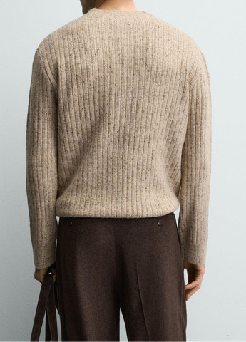 Молочный демисезонный свитер Zara