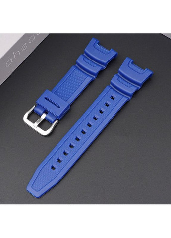 Ремешок для часов Casio синий полимерный классический для мужчин женщин унисекс пряжка литой ProDobro (367265600)