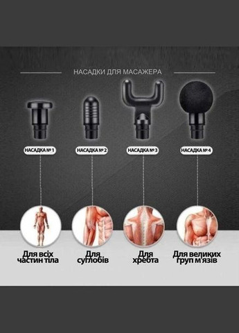 Портативный вибрационный ручной массажер пистолет для спины и всего тела Fascial Gun KH-740 аккумуляторный Good Idea (305327349)