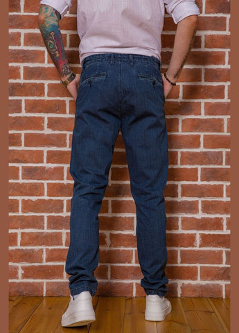 Комбинированные демисезонные джинсы мужские, цвет синий, Ager