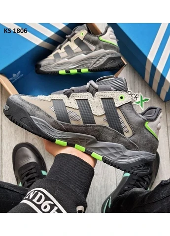 Комбіновані кросівки чоловічі adidas niteball адідас найтбол демісезон No Brand