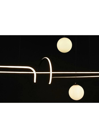 Люстра светодиодная подвесная LED светильник для квартиры на потолок лэд 27503 Черный 40-150х25х100 см. Sunnysky (335974758)