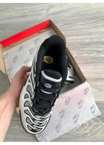 Кроссовки женские и мужские Nike Air Max Tn Plus Drift White Black | Найк Аір Макс ТН плюс белые демисезоны (364667128)