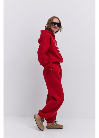 Спортивний жіночий костюм з худі світло-бежевий з принтом California Arjen (364967551)