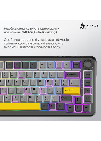 Клавиатура беспроводная AK820 Max Plus Day Dream Switch Black (AK820MAX-DD-BGY) Ajazz (362214318)