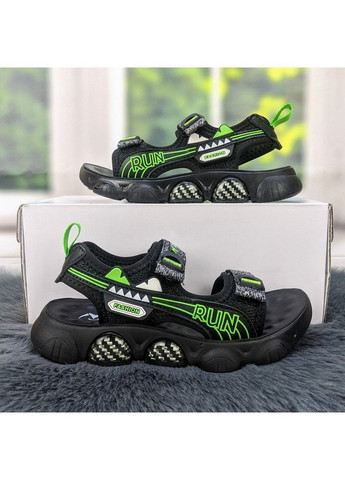 Черные повседневные босоножки детские для мальчика Paliament на липучке