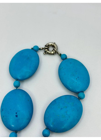 Намисто з бірюзи 40*30 мм 54 см Блакитний No Brand (361319795)