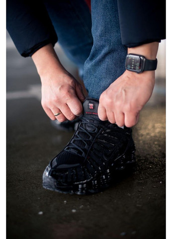 КРОССОВКИ ЖЕНСКИЕ NIKE SHOX TL BLACK 1 НАЙК ШОКС ТЛ No Brand чёрные демисезоны (368869975)