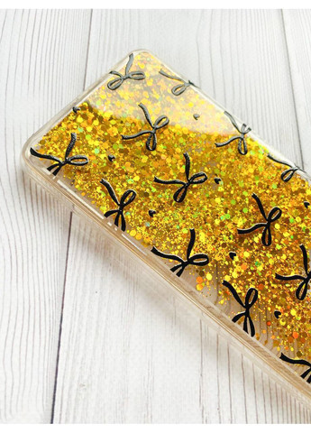 Чохол з плаваючими золотими блискітками на iPhone 11 Бантики (принт 405) Creative (355396014)