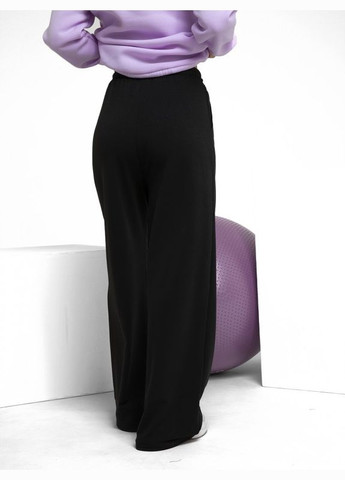 Черные трикотажные штаны широкого кроя ISSA PLUS (280899092)