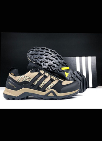 Бежевые зимние бежевые с черным зима-термо мужские кроссовки No Brand