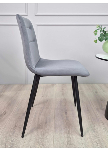 Стілець RUBY Чорний каркас / Сірий велюр Intarsio (372178432)