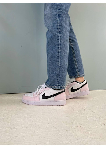 КРОССОВКИ ЖЕНСКИЕ NIKE AIR JORDAN RETRO 1 LOW PINK BLACK НАЙК АИР ДЖОРДАН No Brand розовые демисезоны (367166792)