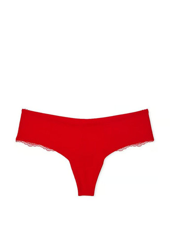 Трусики-стрінги жіночі безшовні No-Show No-Show Lace-Back Thong Panty червоні Victoria's Secret (316659672)