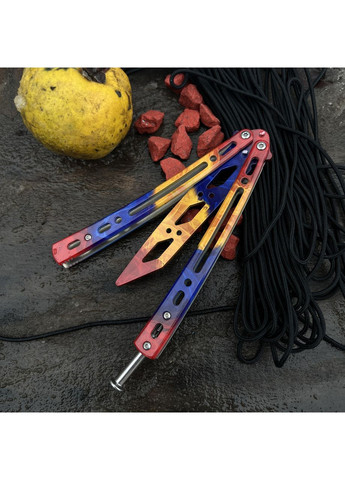 Ніж метелик Танто Colorful ( Тренувальний ) No Brand (362488858)