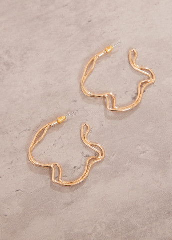 Серьги женские волнообразные круги кольца PrettyLittleThing (322581764)