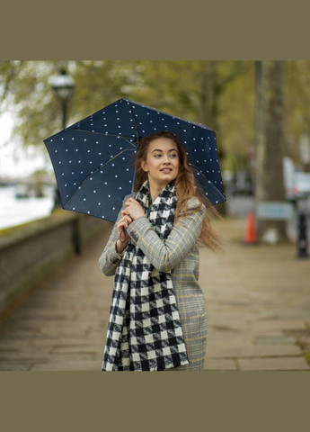 Чёрный зонт женский l553041246 superslim-2 polka dot (горох) Fulton (303401128)