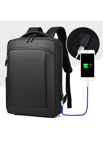 Рюкзак повседневный городской с карманом для ноутбука ремнем для багажа оксфорд 42х29.5х11 см 13 л (477545-Prob) Серый Unbranded (297984305)