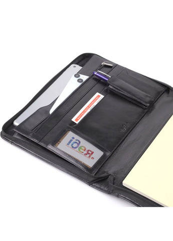Оригинальная папка с блокнотом из гладкой натуральной кожи 20850_1 (1278L nero) Черный Tony Perotti (362046801)